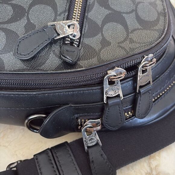 Coach West Pack In Signature Canvas Unisex Backpack Leather Monogram - Picture 11 of 15